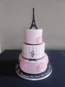 Paris Tiered Cake Adult and Teen Birthday Cakes