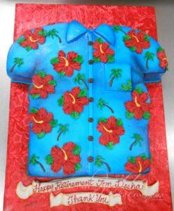 Carved Hawaiian Shirt Adult and Teen Birthday Cakes