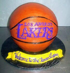 Lakers Basketball Baby Celebration Cake Santa Clarita