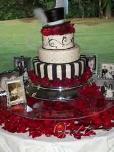 Custom Wedding Cakes Santa Clarita Top Hat Striped