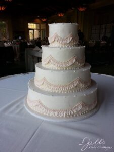 Basic Wedding Cakes Santa Clarita Pearl and Drapes Ruffle