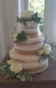 Basic Wedding Cakes Santa Clarita Almost Naked Flowers