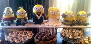 Custom Wedding Cakes Santa Clarita Minion Bride and Groom Sons