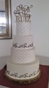 Basic Wedding Cakes Santa Clarita Polka Dots Tiered