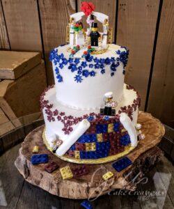 Custom Wedding Cakes Santa Clarita Lego Bride and Groom With Bakers and Lego Textures