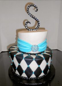 2 Tier Whimsy Adult and Teen Birthday Cakes