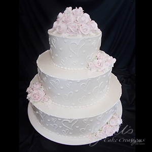 Basic Wedding Cakes Santa Clarita Hearts and Flowers