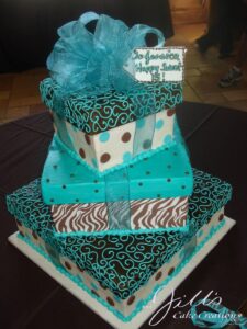 3 Tier Gift Box Adult and Teen Birthday Cakes