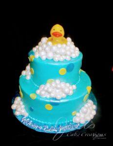 Rubber Duck Bubble Bath Baby Celebration Cake Santa Clarita