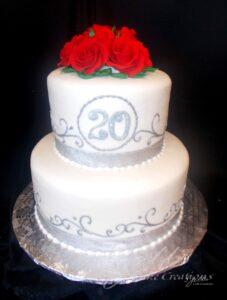 20th Anniversary Flower Cake Santa Clarita