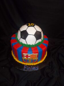 Soccer FC Barcelona Adult and Teen Birthday Cakes