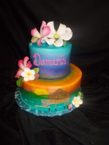 Beach Sunrise Island Cake Adult and Teen Birthday Cakes