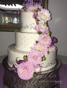 Basic Wedding Cakes Santa Clarita Flower Wrapped