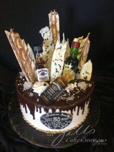 Jack Daniels Chocolate Drip Cake Whiskey and Bourbon Cake Adult and Teen Birthday Cakes