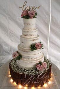 Basic Wedding Cakes Santa Clarita Almost Naked Roses