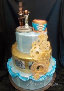 Custom Wedding Cakes Santa Clarita SteamPunk Gears and Top Hat